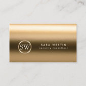 Security Consultant Gold Monogram Visitekaartje (Voorkant)