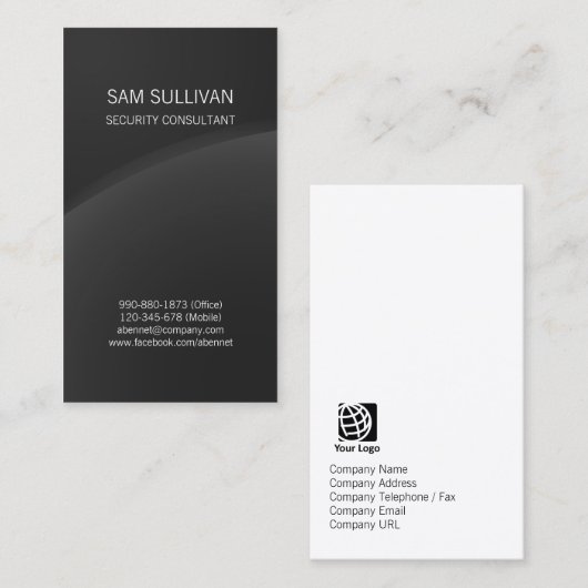 Security Consultant Special Skills Dark Horizon Visitekaartje (Voorkant / Achterkant)