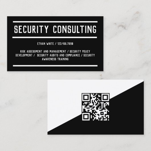 Security Consulting scanbaar Visitekaartje (Voorkant / Achterkant)