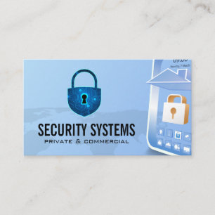 Security Cyber Lock Smart Phone Tech Visitekaartje