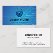 Security Cyber Lock | Tech Achtergrond Visitekaartje (Voorkant / Achterkant)
