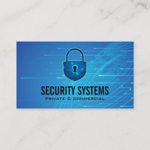Security Cyber Lock   Tech Achtergrond Visitekaartje