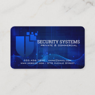 Security Cyber Shield Logo Tech Systems Visitekaartje