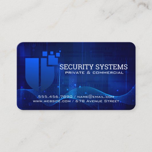 Security Cyber Shield Logo | Tech Systems Visitekaartje (Voorkant)