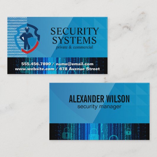 Security Guard | Cyber Code | Tech Visitekaartje (Voorkant / Achterkant)