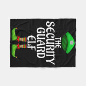 Security Guard Elf Matching Family Group Christmas Fleece Deken (Voorkant (Horizontaal))