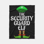 Security Guard Elf Matching Family Group Christmas Fleece Deken (Voorkant)