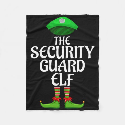 Security Guard Elf Matching Family Group Christmas Fleece Deken (Voorkant)