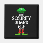 Security Guard Elf Matching Family Group Christmas Magneet (Voorkant)
