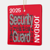 Security Guard Extraordinaire CUSTOM Keramisch Ornament (Links)