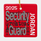 Security Guard Extraordinaire CUSTOM Keramisch Ornament (Voorkant)