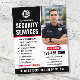 Security Guard Services Bedrijfslogo Rood Aangepas Flyer