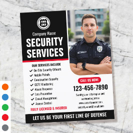 Security Guard Services Bedrijfslogo Rood Aangepas Flyer