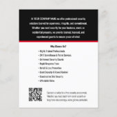 Security Guard Services Bedrijfslogo Rood Aangepas Flyer (Achterkant)