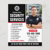 Security Guard Services Bedrijfslogo Rood Aangepas Flyer (Voorkant)