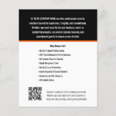 Security Guard Services Company Logo Sinaasappel C Flyer (Achterkant)