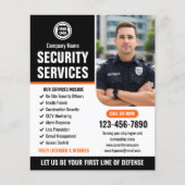 Security Guard Services Company Logo Sinaasappel C Flyer (Voorkant)