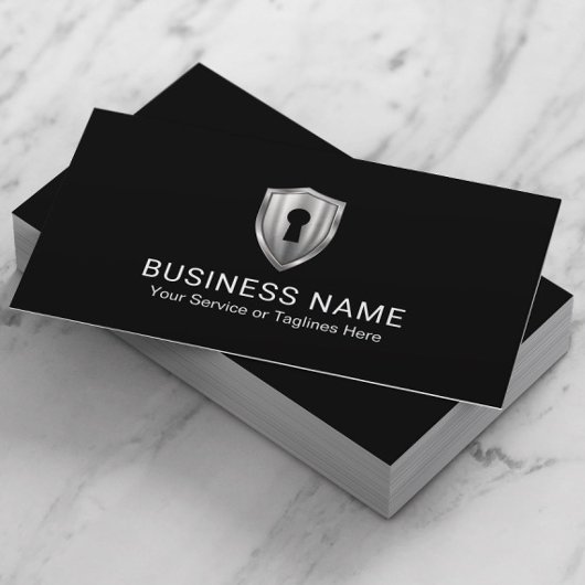 Security Keyhole Logo Professional Storage Service Visitekaartje