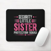 Security Little Sister Protection Squad Funny Boys Muismat (Met muis)