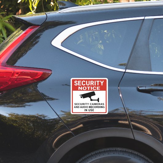 Security Notice Sign – Surveillance Cameras  Sticker (Auto Zijkant)