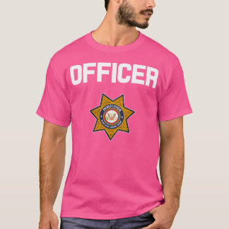 Security Officer Enforcement Badge Police Guards D T-shirt