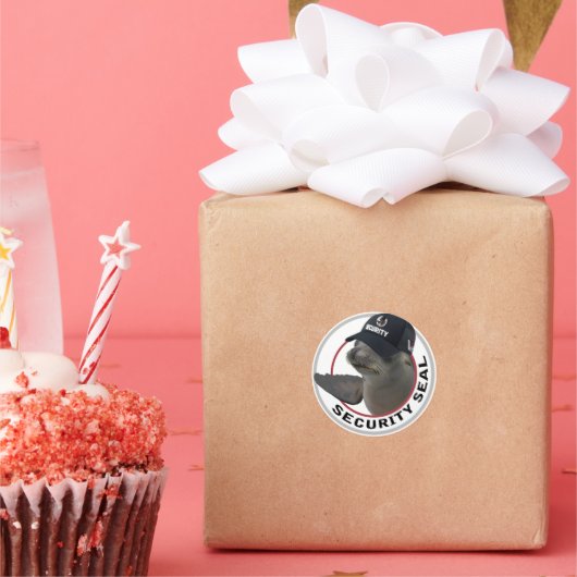 Security Seal Round Sticker (Feest)