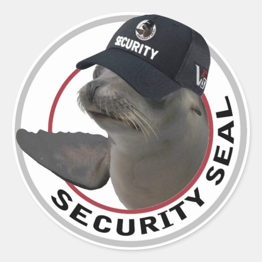 Security Seal Round Sticker (Voorkant)