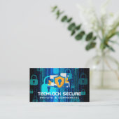 Security Tech Camera | Padlocks Coding Visitekaartje (Staand voorkant)