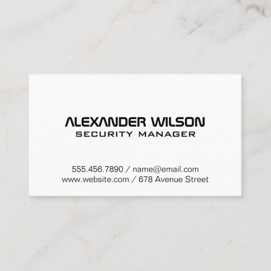 Security Tech Camera | Padlocks Coding Visitekaartje (Achterkant)