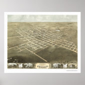 Sedalia, MO Panorama - 1869 Poster (Voorkant)