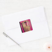 Sedan Stoel Vierkante Sticker (Envelop)