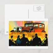 Sedan Touring Car ~  automatische reclame Briefkaart (Voorkant / Achterkant)