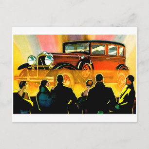 Sedan Touring Car ~  automatische reclame Briefkaart