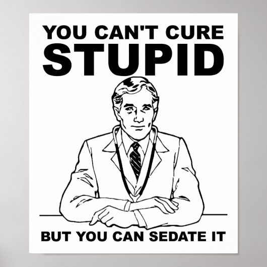 Sedate Stupid Funny Poster (Voorkant)