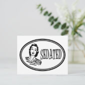 Sedated Retro Houseechtgenote Briefkaart (Staand voorkant)