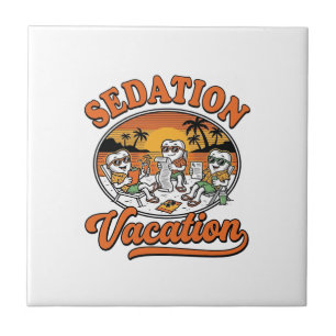 Sedatie Vakantie Retro Tandarts Humor Shirt Ontwer Tegeltje