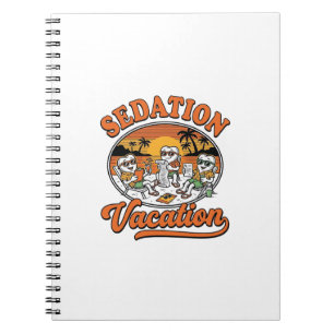 Sedatie Vakantie Retro Tandheelkundige Humor Shirt Notitieboek
