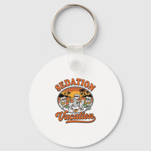 Sedatie Vakantie Retro Tandheelkundige Humor Shirt Sleutelhanger