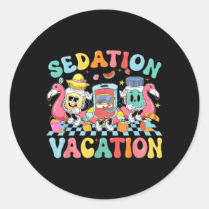 Sedatie Vakantie Zomer Sfeer Grappige ICU Verpleeg Ronde Sticker