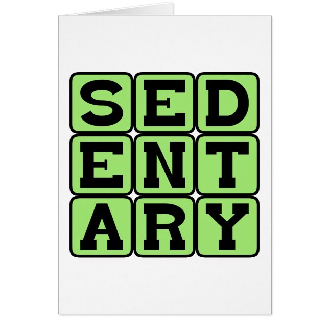 Sedentair, Lazy Lifestyle (Voorkant)