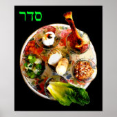 Seder Bord - "Seder" in het Hebreeuws Poster (Voorkant)