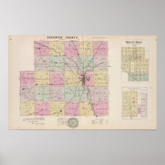 Sedgwick County, Mount Hope en Derby, Kansas Poster (Voorkant)