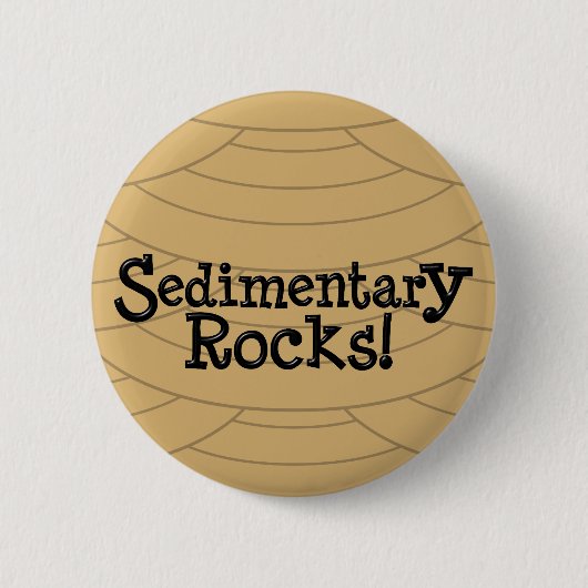 Sedimentaire rotsen! ronde button 5,7 cm (Voorkant)
