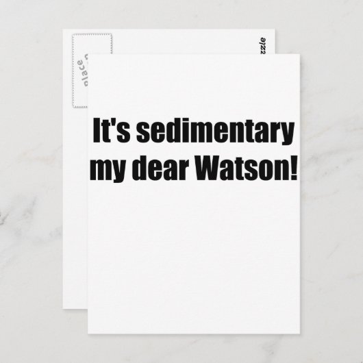 sedimentaryzwart briefkaart (Voorkant / Achterkant)