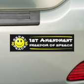 Sedmy Peace 1st Amendment Freedom of Speech Bright Bumpersticker (Op auto)