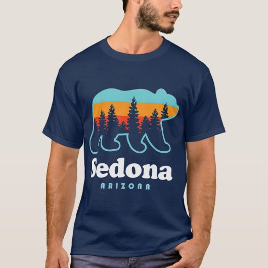 Sedona Arizona Beer Sunset Trees T-shirt (Voorkant)