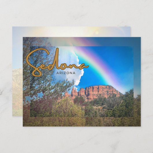 Sedona, Arizona - Bergregenbooglandschap Briefkaart (Voorkant / Achterkant)