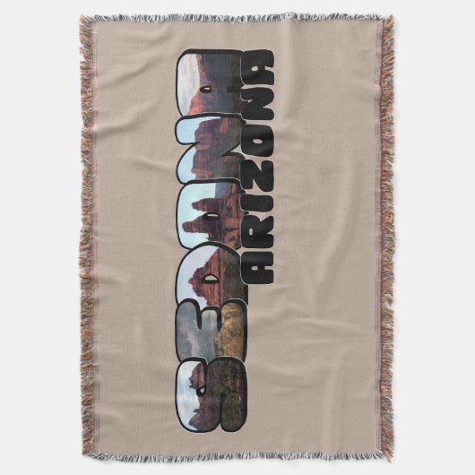 Sedona Arizona Big Letter - Uitzicht in bergen Deken (Voorkant Verticaal)