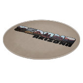 Sedona Arizona Big Letter - Uitzicht in bergen Snijplank (Hoek)