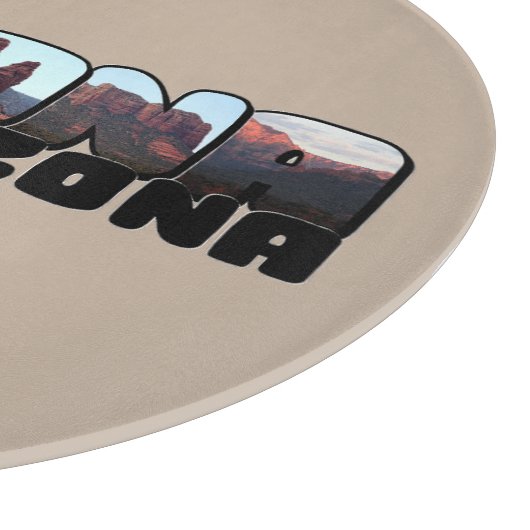 Sedona Arizona Big Letter - Uitzicht in bergen Snijplank (Hoek)